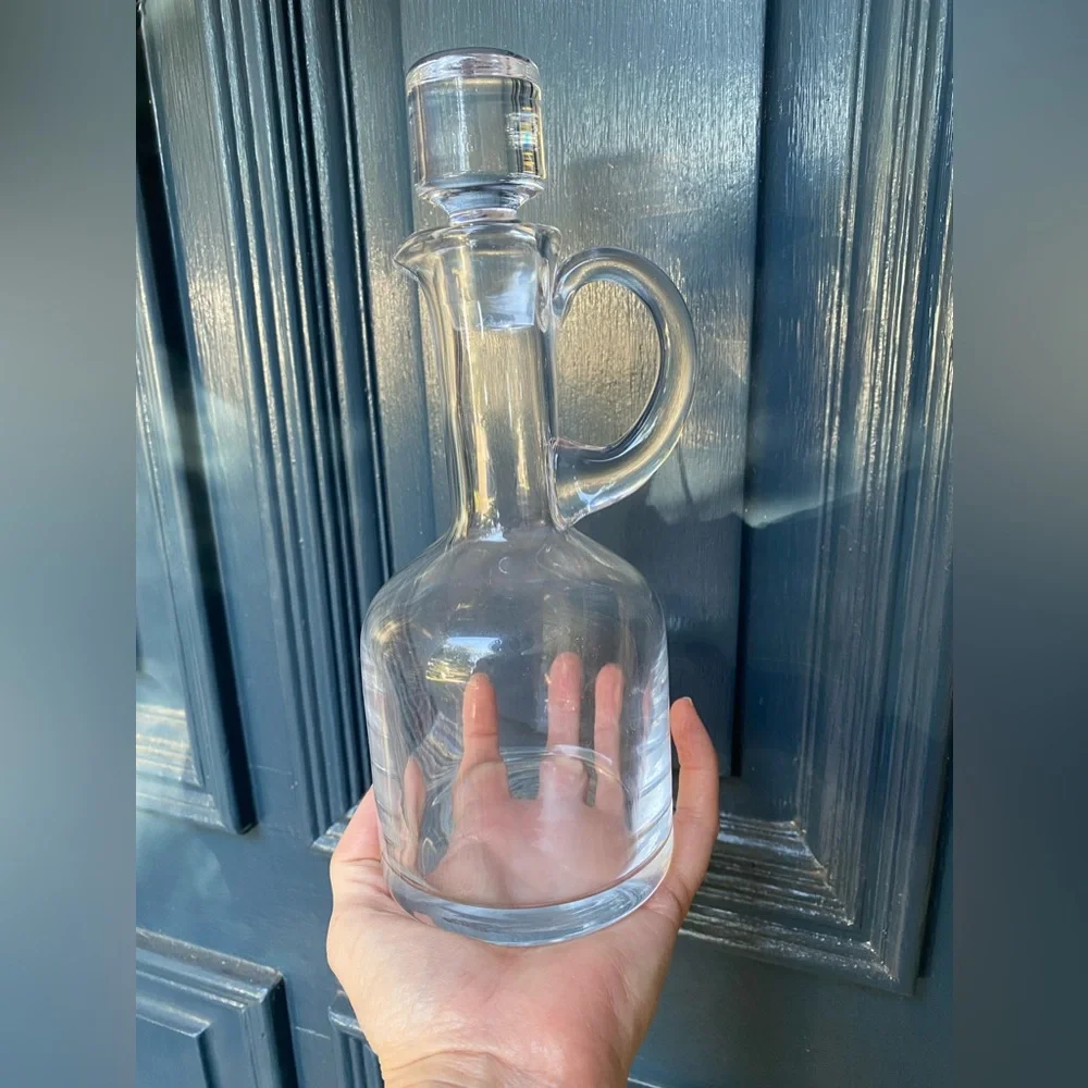 Sur La Table Glass Olive Oil Vinegar Cruet Bottle Dispenser